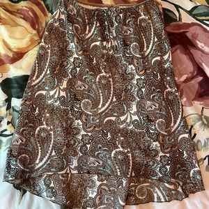 Patterned midi skirt